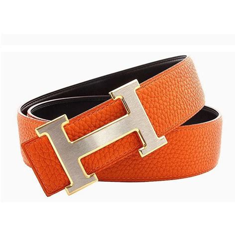 Leather belt Hermès Orange size 95 cm in Leather 